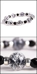 Crackle Bead Bracelet - Jet Black