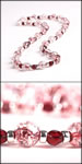 Crackle Bead Necklace Ruby Red
