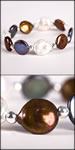 Bronze Coin Pearl Bracelet