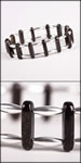Silver and Jet Bronze Bracelet