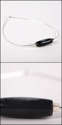 Black Agate Omega Necklace