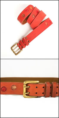 Red Circle Texture Belt