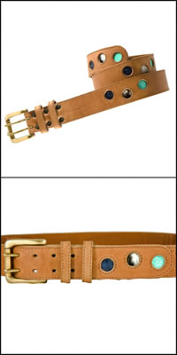 Brown Circle Texture Belt