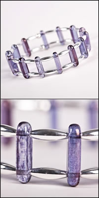 Silver and Amethyst Bracelet
