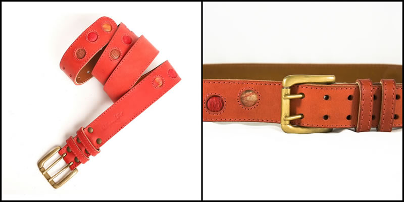 Red Circle Texture Belt