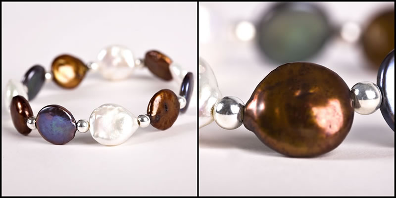 Bronze Coin Pearl Bracelet