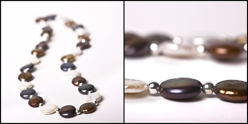 Bronze Coin Pearl Necklace