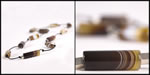 <span style='font-size: 12px;'>Natural Brown Agate Tube Leather Necklace</span>