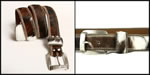 <span style='font-size: 12px;'>White/Brown Hair Mix Zip Belt </span>