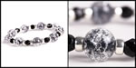 <span style='font-size: 12px;'>Crackle Bead Bracelet - Jet Black</span>