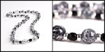 <span style='font-size: 12px;'>Crackle Bead Necklace  Jet Black</span>