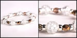 <span style='font-size: 12px;'>Crackle Bead Bracelet - Copper and White</span>