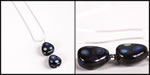 <span style='font-size: 12px;'>Czech Triangle Black Aurora Borealis Necklace</span>