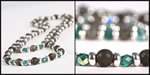 <span style='font-size: 12px;'>Green Labradorite and Czech Firepolished Double Wrapped Necklace</span>