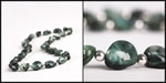<span style='font-size: 12px;'>Olive Mother of Pearl Bead Necklace</span>