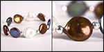 <span style='font-size: 12px;'>Bronze Coin Pearl Bracelet</span>