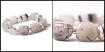 <span style='font-size: 12px;'>Grey Black Tourmalated Quartz and Silver Bracelet</span>